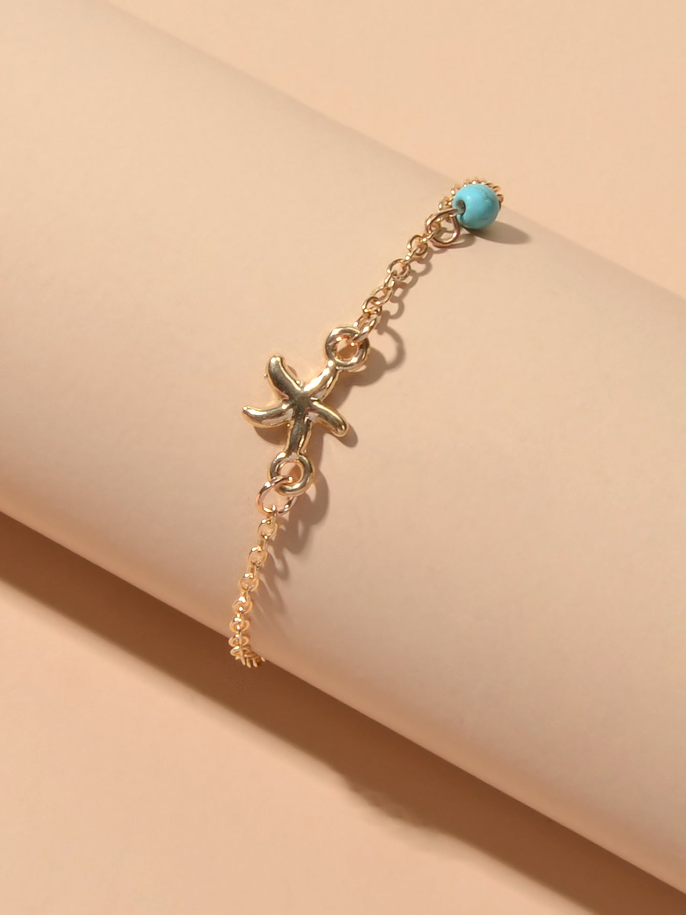 Gold Silver Chain Turquoise Starfish Anklet Barefoot Ankle Foot Jewellery