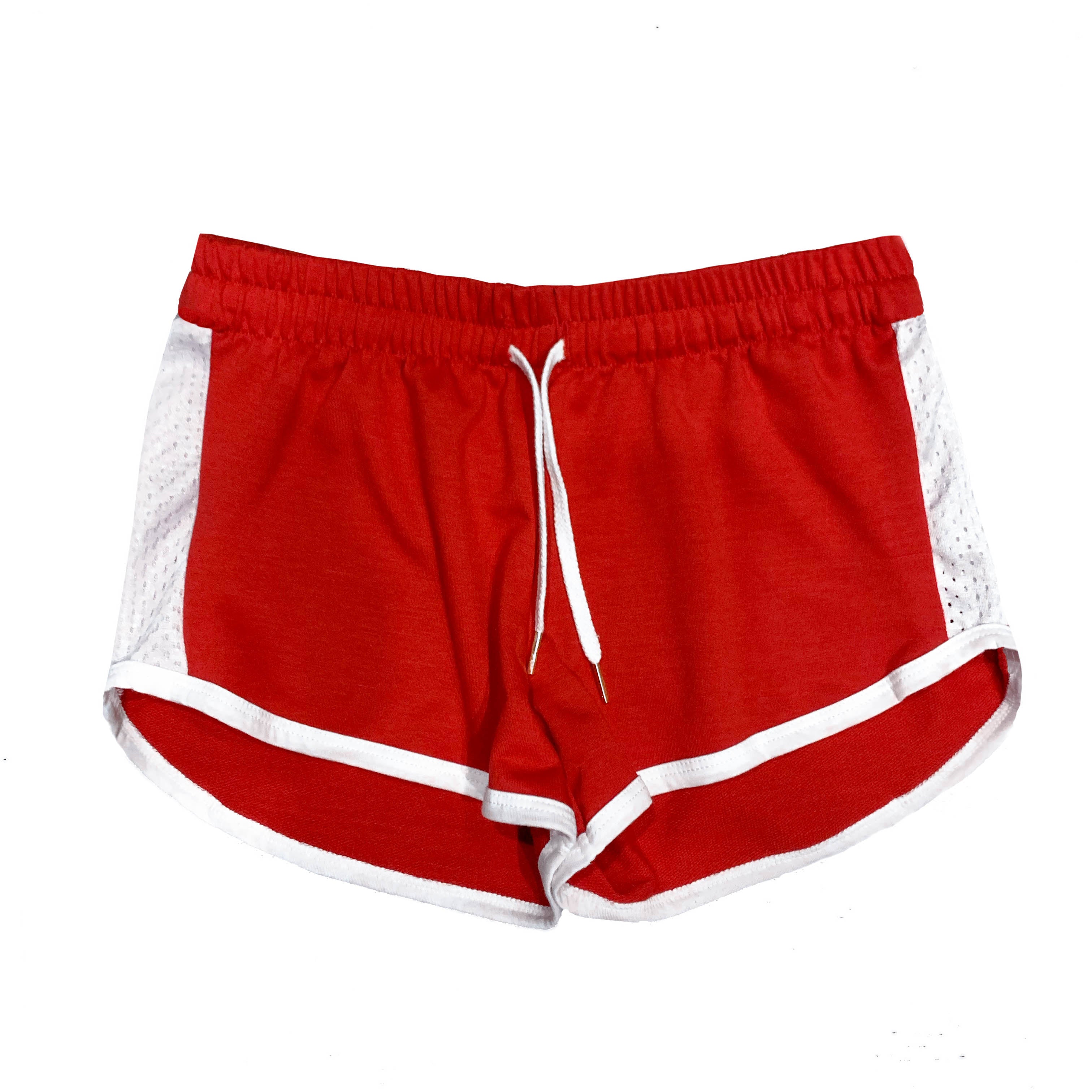 Women's Contrast Mesh Detail Shorts