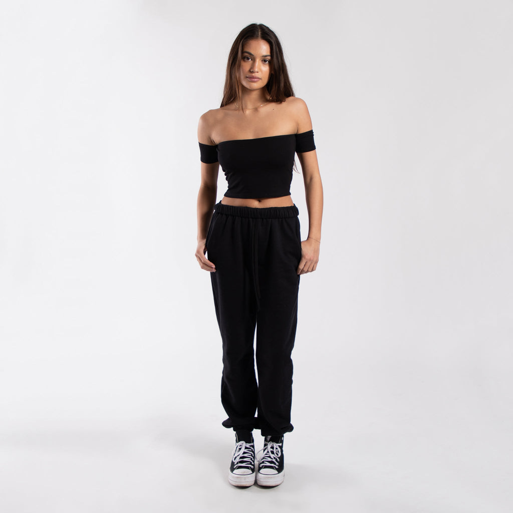 Women's Off Shoulder Cropped Tee