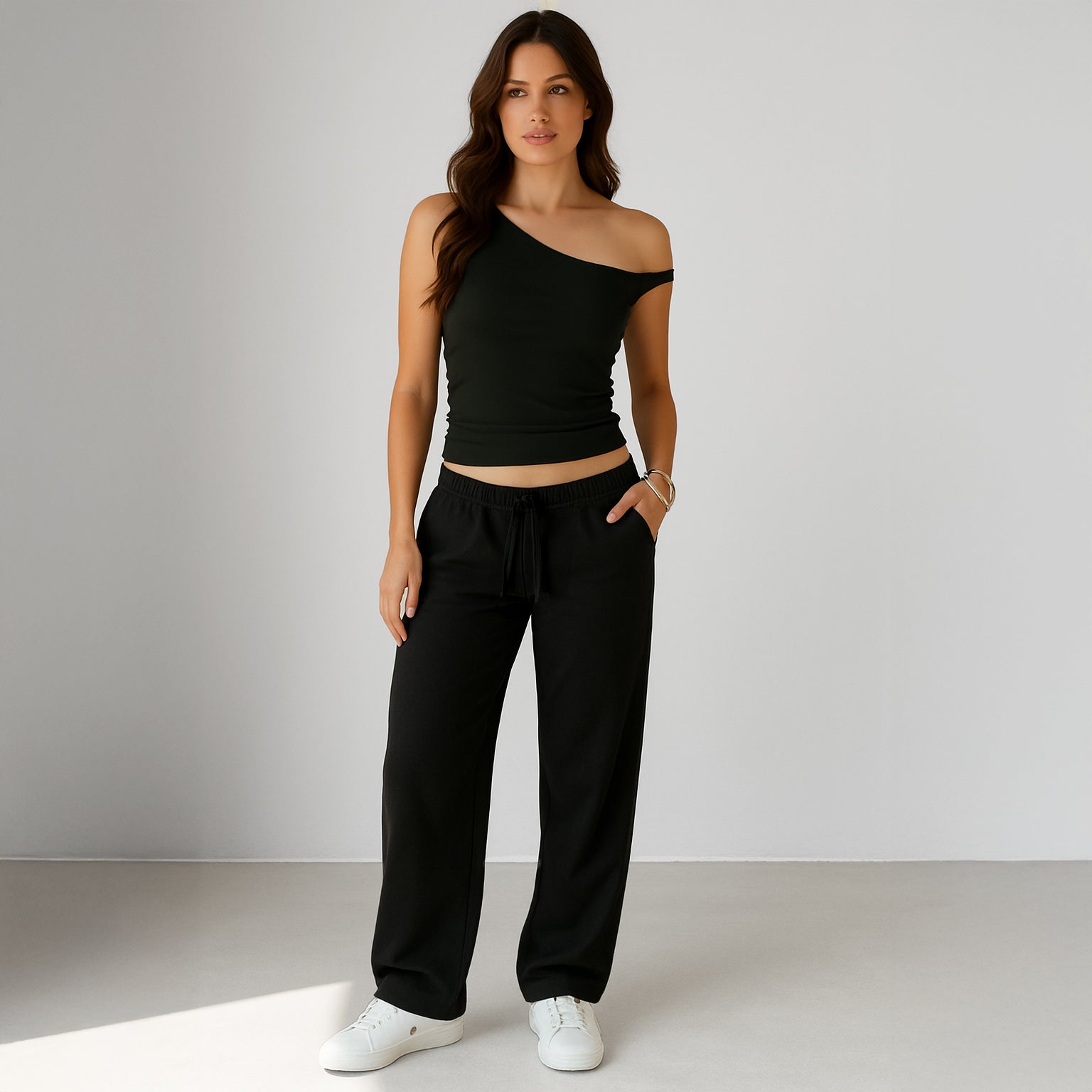 Women's One Shoulder Asymmetrical Tank